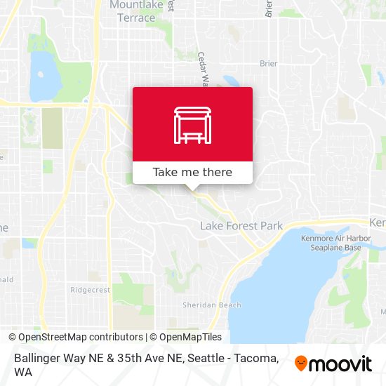Mapa de Ballinger Way NE & 35th Ave NE