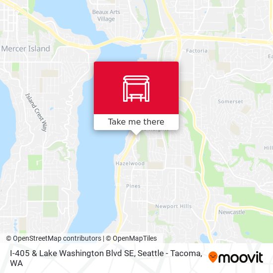 I-405 & Lake Washington Blvd SE map