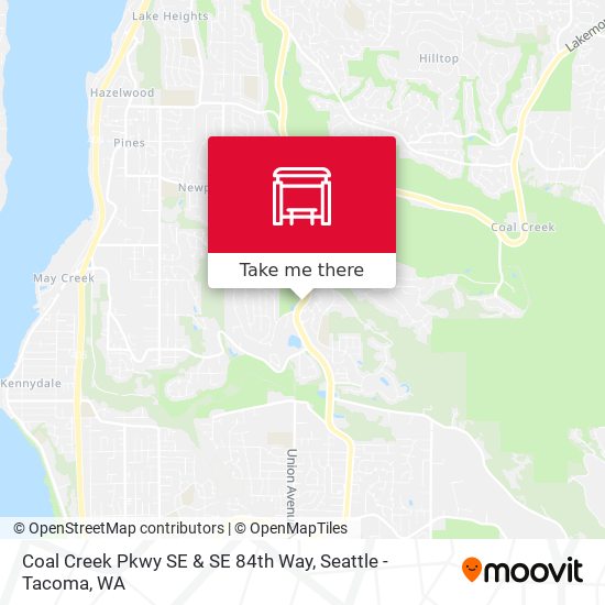 Coal Creek Pkwy SE & SE 84th Way map