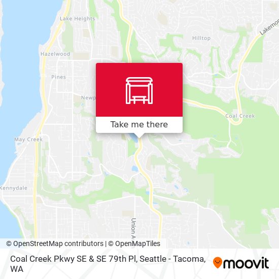 Coal Creek Pkwy SE & SE 79th Pl map