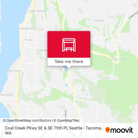 Coal Creek Pkwy SE & SE 79th Pl map