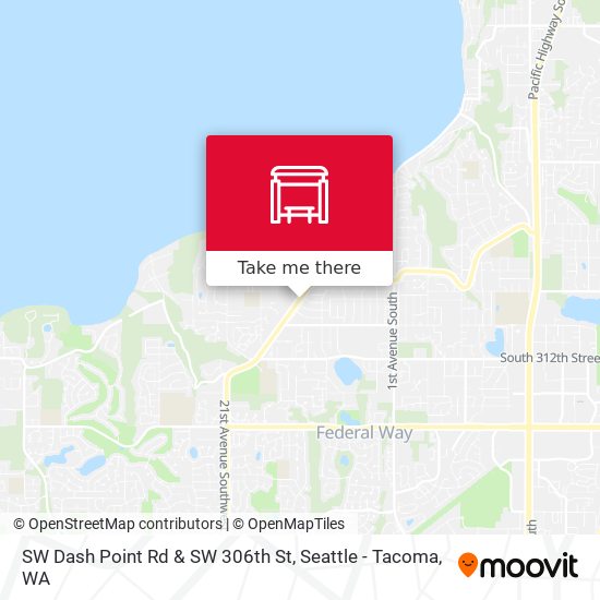 SW Dash Point Rd & SW 306th St map