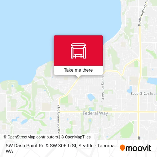 SW Dash Point Rd & SW 306th St map