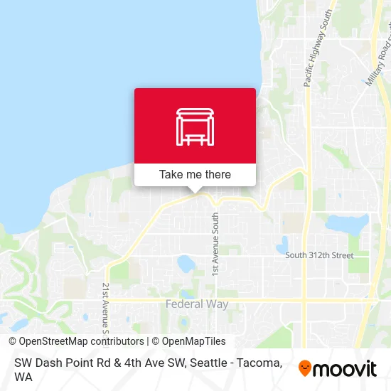 SW Dash Point Rd & 4th Ave SW map
