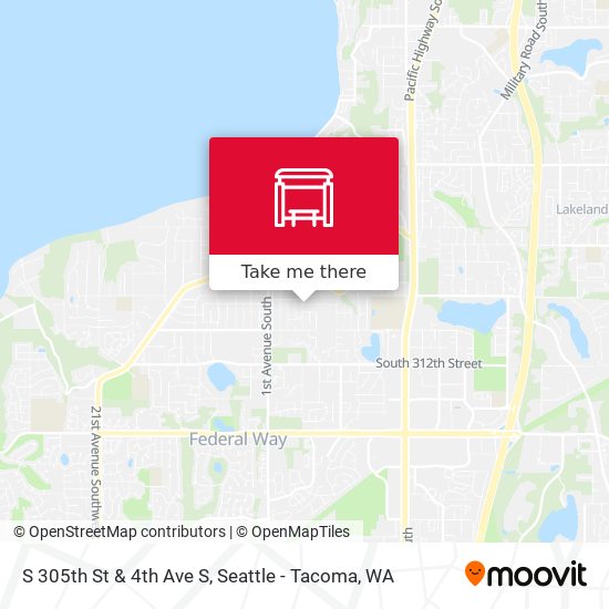 S 305th St & 4th Ave S map