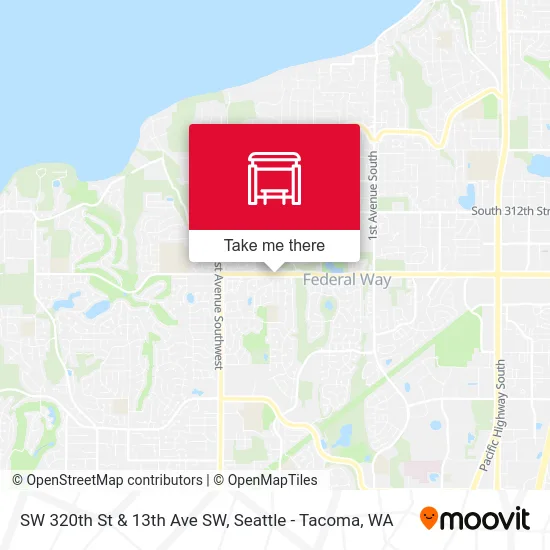 SW 320th St & 13th Ave SW map