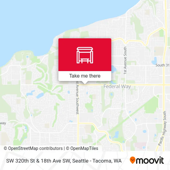 SW 320th St & 18th Ave SW map