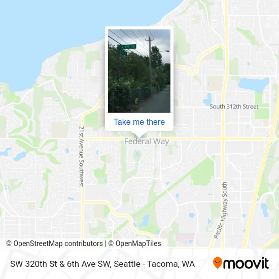 SW 320th St & 6th Ave SW map