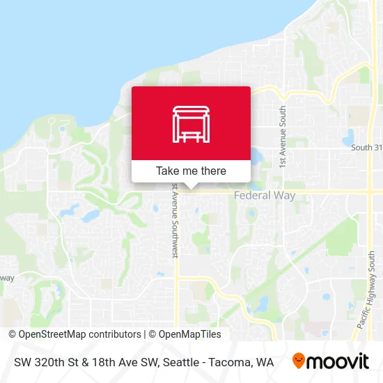 SW 320th St & 18th Ave SW map