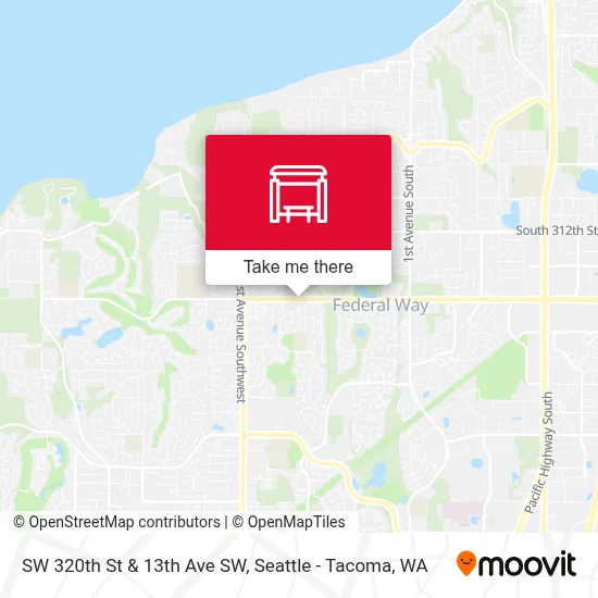 SW 320th St & 13th Ave SW map