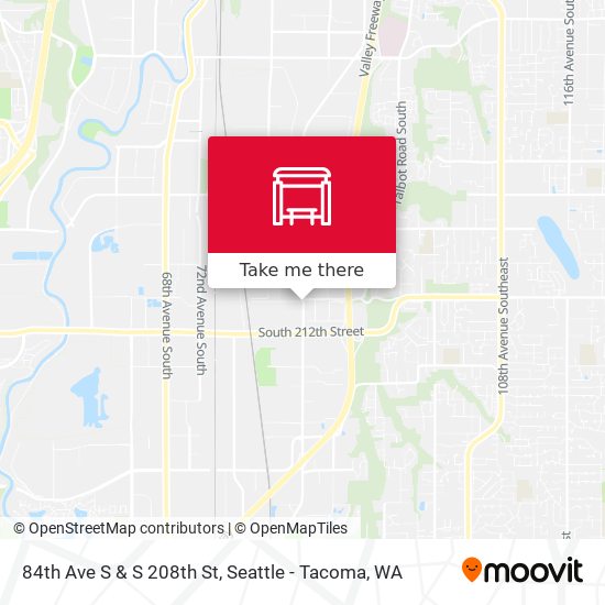 84th Ave S & S 208th St map