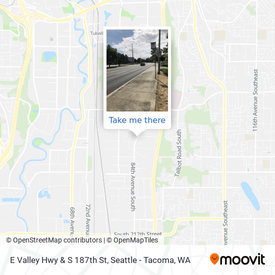 E Valley Hwy & S 187th St map