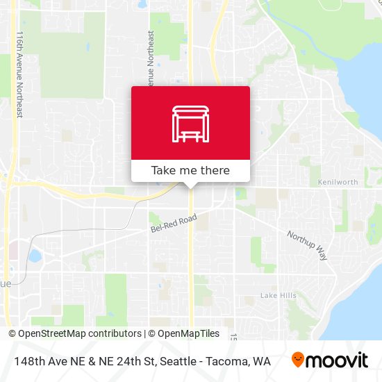 148th Ave NE & NE 24th St map