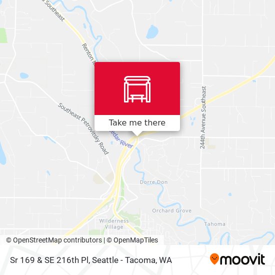 Sr 169 & SE 216th Pl map