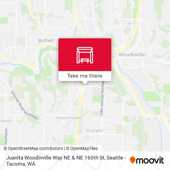 Mapa de Juanita Woodinville Way NE & NE 160th St