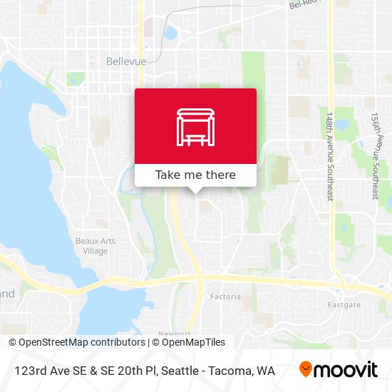 123rd Ave SE & SE 20th Pl map