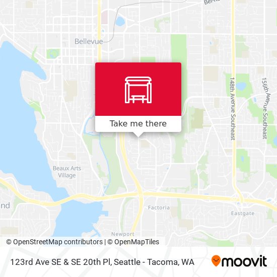 123rd Ave SE & SE 20th Pl map