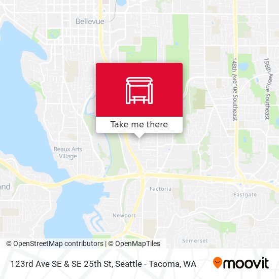 123rd Ave SE & SE 25th St map