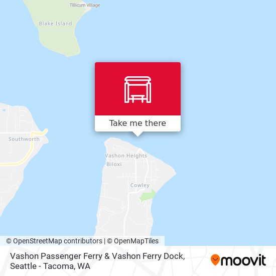 Mapa de Vashon Passenger Ferry & Vashon Ferry Dock