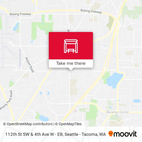 112th St SW & 4th Ave W - EB map