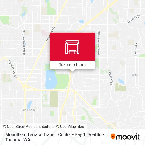 Mountlake Terrace Transit Center - Bay 1 map