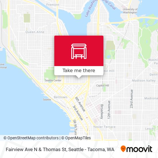 Fairview Ave N & Thomas St map