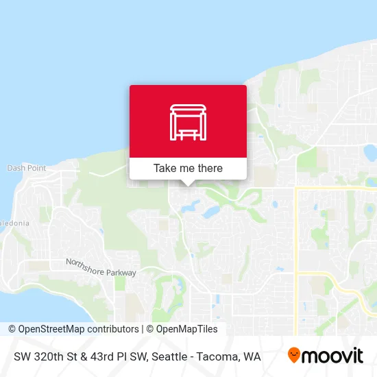 SW 320th St & 43rd Pl SW map
