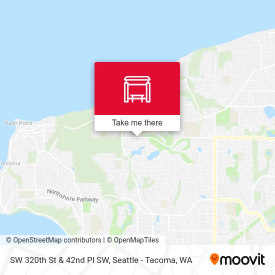 SW 320th St & 42nd Pl SW map