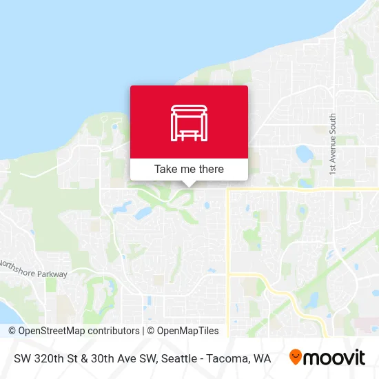 SW 320th St & 30th Ave SW map