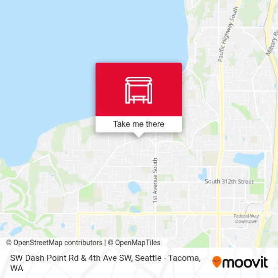 SW Dash Point Rd & 4th Ave SW map