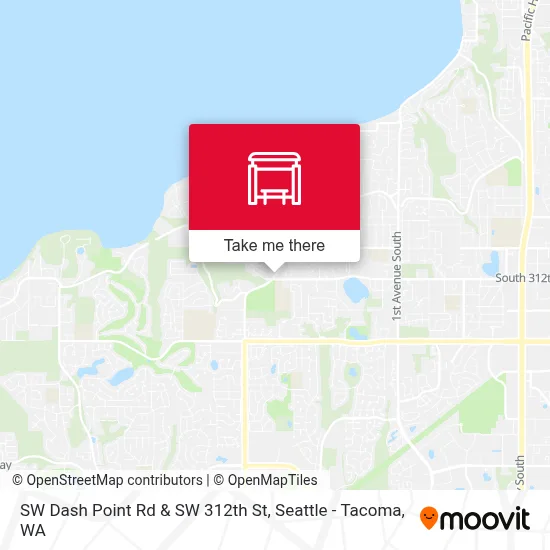 SW Dash Point Rd & SW 312th St map