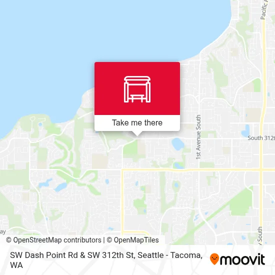 SW Dash Point Rd & SW 312th St map