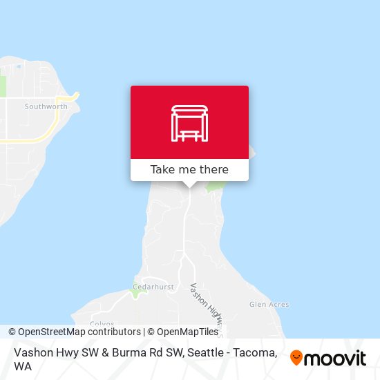 Vashon Hwy SW & Burma Rd SW map