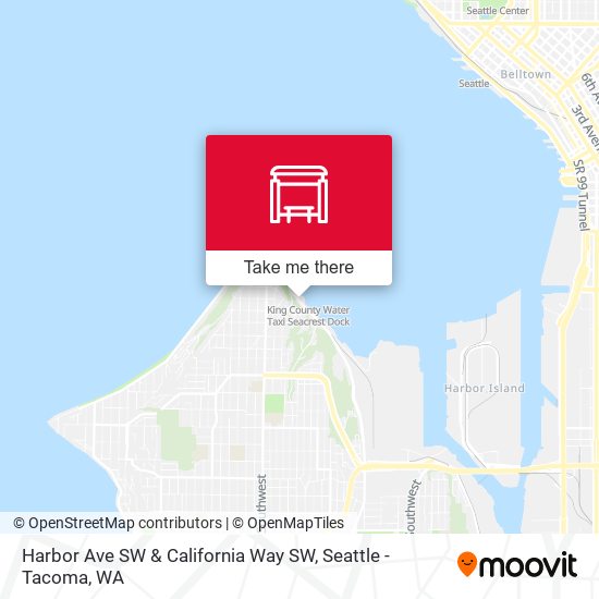 Harbor Ave SW & California Way SW map