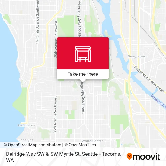 Delridge Way SW & SW Myrtle St map