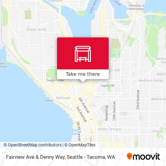 Fairview Ave & Denny Way map