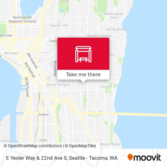 Mapa de E Yesler Way & 22nd Ave S