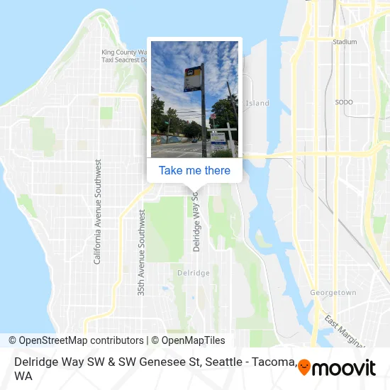Delridge Way SW & SW Genesee St map