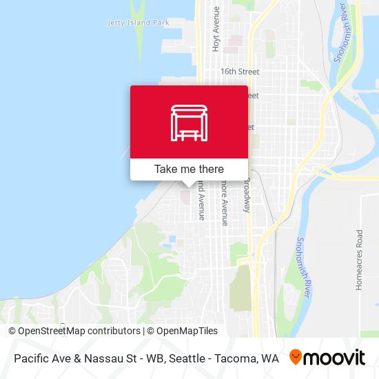 Pacific Ave & Nassau St - WB map