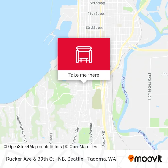 Rucker Ave & 39th St - NB map