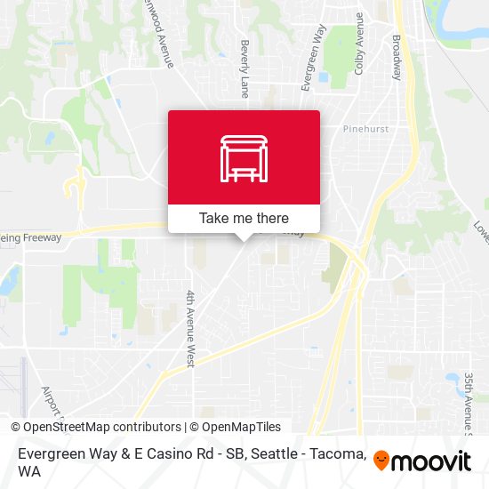 Evergreen Way & E Casino Rd - SB map