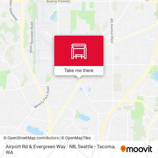Airport Rd & Evergreen Way - NB map