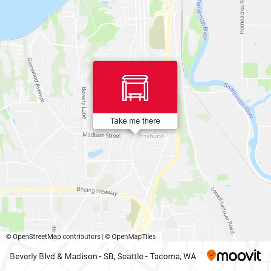 Mapa de Beverly Blvd & Madison - SB