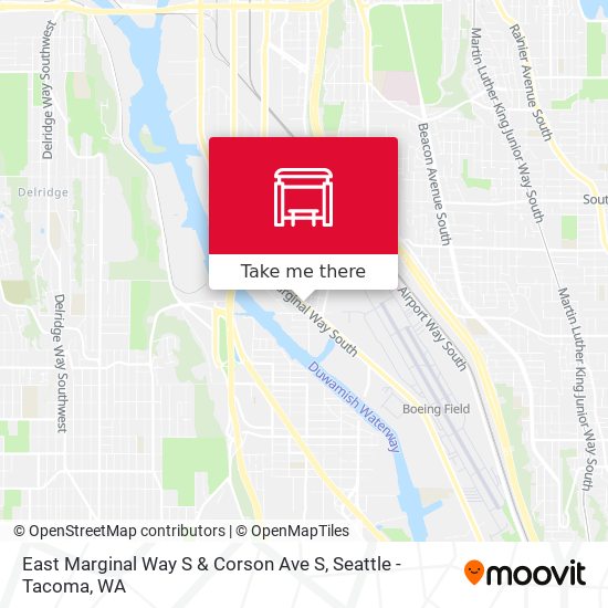 East Marginal Way S & Corson Ave S map