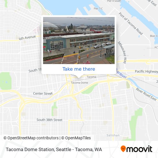 Tacoma Dome Station map