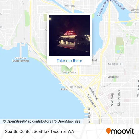 Mapa de Seattle Center