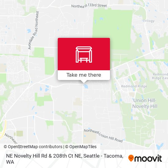 NE Novelty Hill Rd & 208th Ct NE map