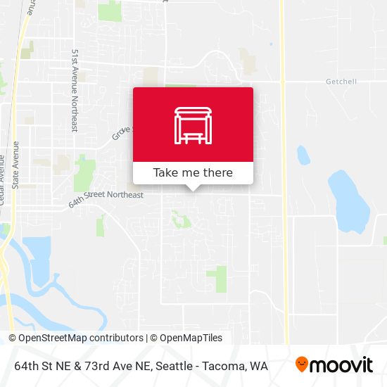 Mapa de 64th St NE & 73rd Ave NE