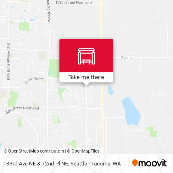 83rd Ave NE & 72nd Pl NE map