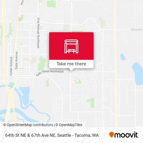 Mapa de 64th St NE & 67th Ave NE